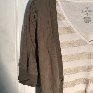 NWT Rue21 Army Green 3/4 Sleeve Cardigan Small